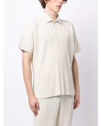 Polo blanc Homme Plissé Issey Miyake