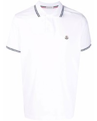 Polo blanc Moncler