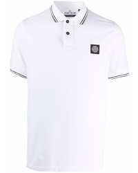 Polo blanc Stone Island