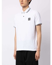 Polo blanc Stone Island