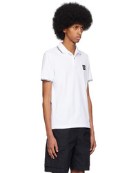 Polo blanc Stone Island