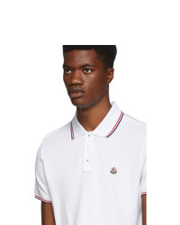 Polo blanc Moncler