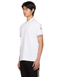 Polo blanc Moncler