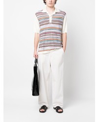 Polo blanc Missoni