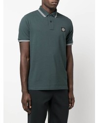 Polo bleu canard Stone Island