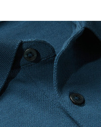 Polo bleu canard Ermenegildo Zegna