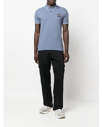 Polo bleu clair Stone Island