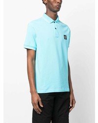 Polo bleu clair Stone Island