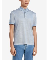 Polo bleu clair Ermenegildo Zegna