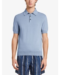 Polo bleu clair Ermenegildo Zegna