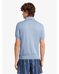 Polo bleu clair Ermenegildo Zegna