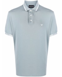 Polo bleu clair Emporio Armani