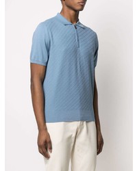 Polo bleu clair Canali