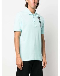 Polo bleu clair Philipp Plein