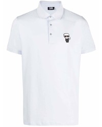 Polo bleu clair Karl Lagerfeld