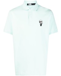 Polo bleu clair Karl Lagerfeld