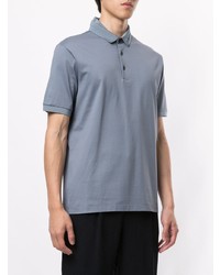 Polo bleu clair Giorgio Armani