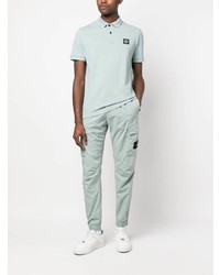 Polo bleu clair Stone Island