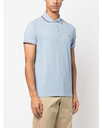 Polo bleu clair Moncler