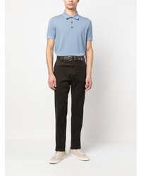 Polo bleu clair Brioni