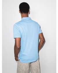 Polo bleu clair Sunspel