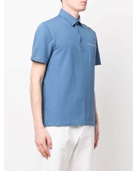 Polo bleu clair Ermenegildo Zegna