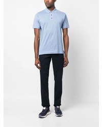 Polo bleu clair Kiton