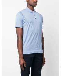 Polo bleu clair Kiton