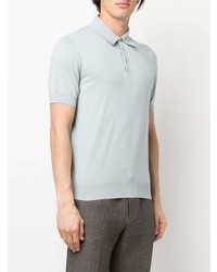 Polo bleu clair Ermenegildo Zegna