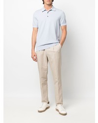 Polo bleu clair Brioni