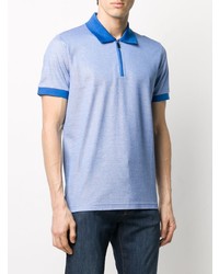 Polo bleu clair Canali