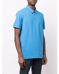 Polo bleu clair Z Zegna