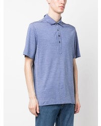 Polo bleu clair Zegna