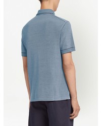 Polo bleu clair Zegna