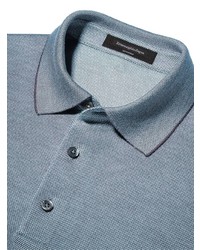 Polo bleu clair Zegna