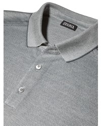 Polo bleu clair Zegna