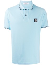 Polo bleu clair Stone Island