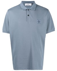 Polo bleu clair Stone Island