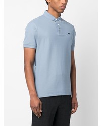 Polo bleu clair Emporio Armani