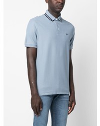 Polo bleu clair Emporio Armani