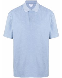 Polo bleu clair Sunspel