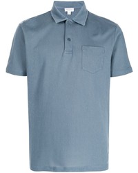 Polo bleu clair Sunspel