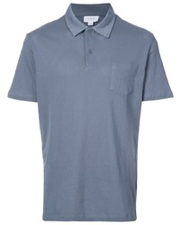 Polo bleu clair Sunspel