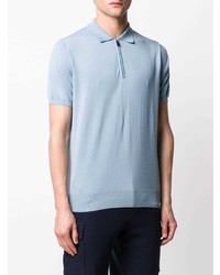 Polo bleu clair Canali