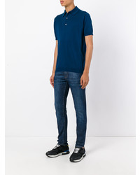 Polo bleu marine John Smedley