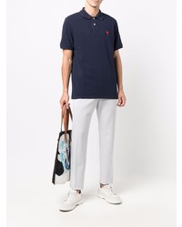 Polo bleu marine Ami Paris