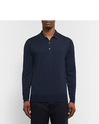 Polo bleu marine John Smedley