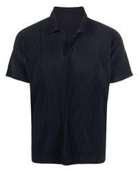 Polo bleu marine Homme Plissé Issey Miyake