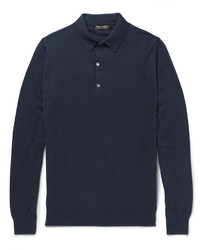 Polo bleu marine John Smedley