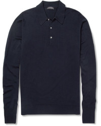 Polo bleu marine John Smedley